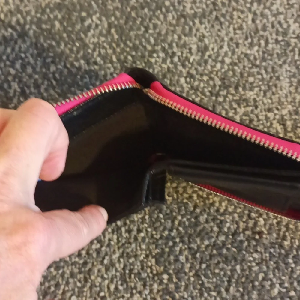 Nine West Pink and black soft leather like wallet